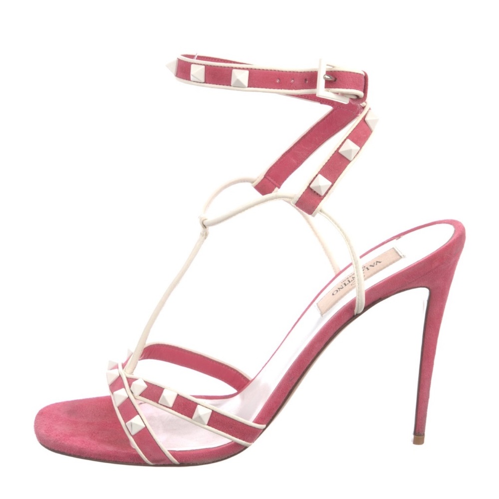 💞Valentino Suede Printed T-Strap Sandals 💞 9.5